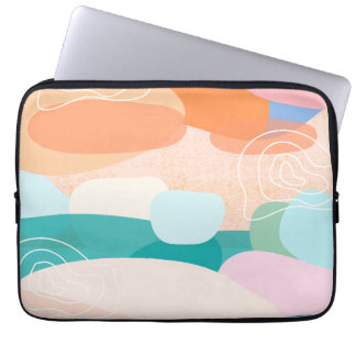 Abstrakte Bio Formen - Farbpalette Laptopschutzhülle