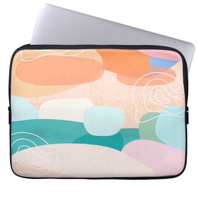 Abstrakte Bio Formen - Farbpalette Laptopschutzhülle (Vorderseite)