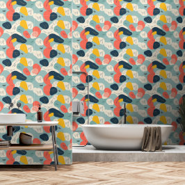 Abstrakte, Bio Formen - Fett-Retro-Farben Tapete