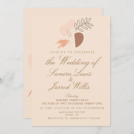 Abstrakte Bio geometrische Erdformen Einladung