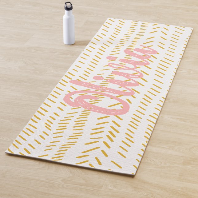 Abstrakte Bio Lines Art Boho Personalisiert Yogamatte (Beispiel)