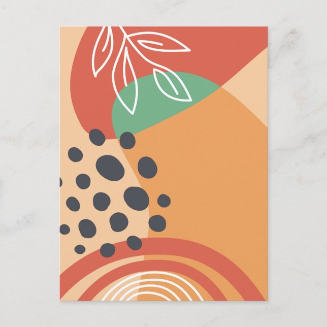 Abstrakte Bio moderne Kunst Postkarte (Vorderseite)