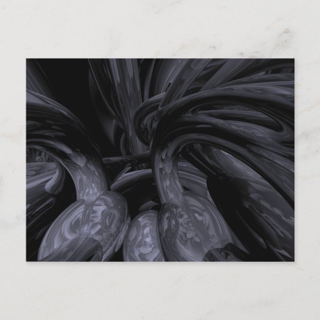 Abstrakte Black Out Postkarte (Vorderseite)
