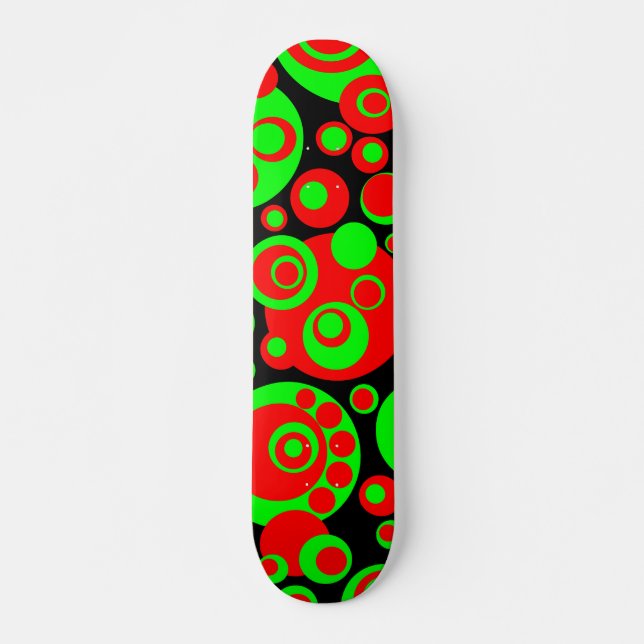 Abstrakte Blasen 03 - Retro Skateboard (Vorne)