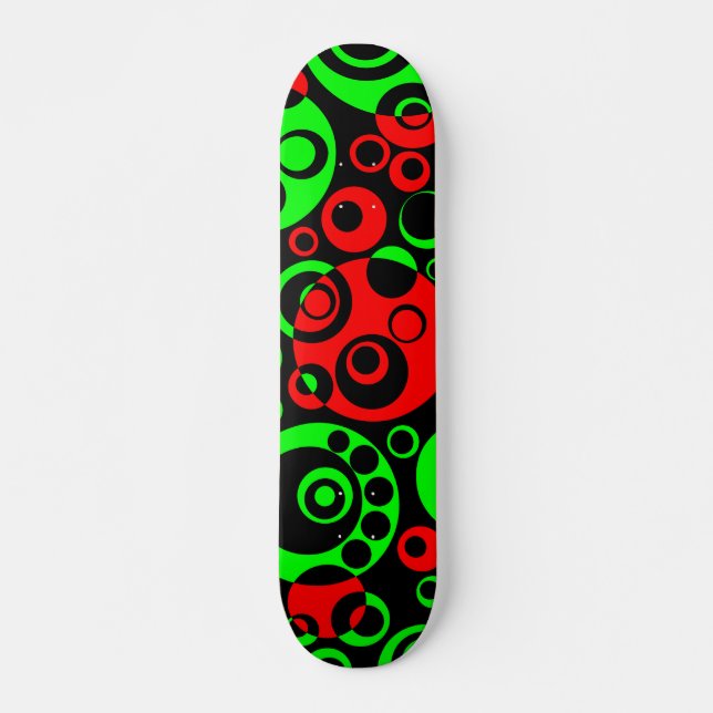 Abstrakte Blasen 03 - V2 - Retro Skateboard (Vorne)