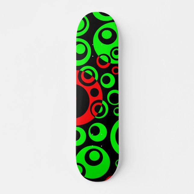 Abstrakte Blasen 04 - V2 - Retro Skateboard (Vorne)