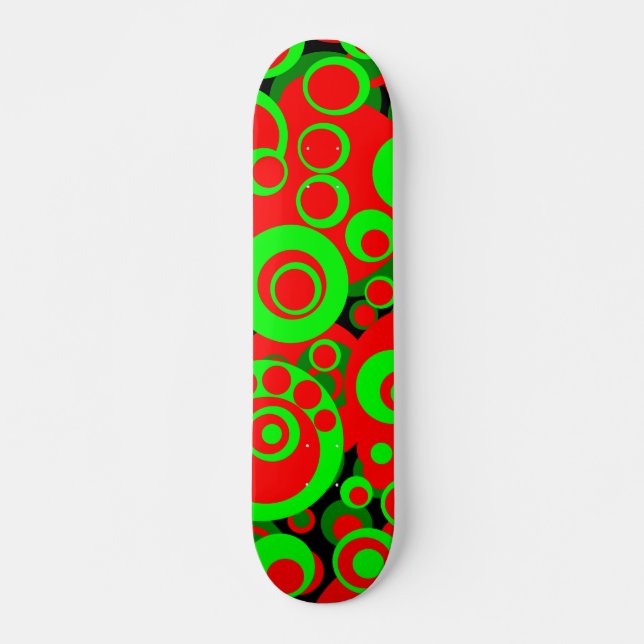 Abstrakte Blasen 05 - Retro Skateboard (Vorne)