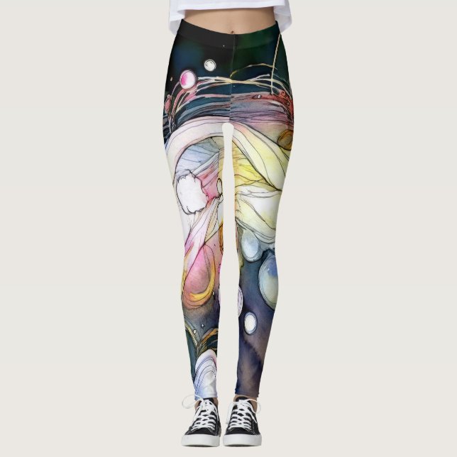 Abstrakte Blasen Leggings (Vorderseite)