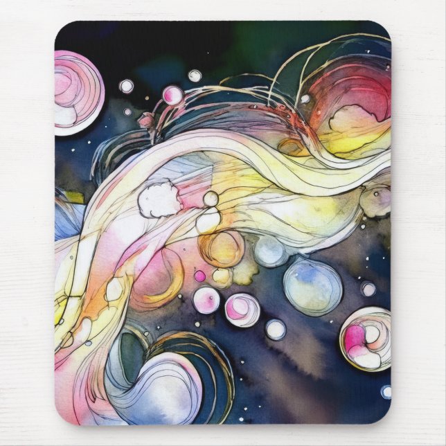Abstrakte Blasen Mousepad (Vorne)