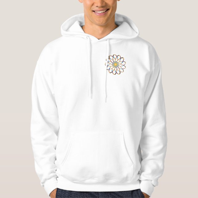 abstrakte blasse Blume Hoodie (Vorderseite)
