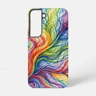 Abstrakte Blatt-Regenbogen-Watercolor-Samsung-Hüll Samsung Galaxy Hülle
