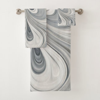 Abstrakte Blätter 2 Badehandtücher Badhandtuch Set