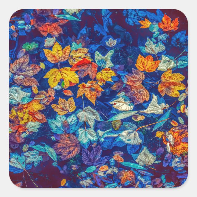 abstrakte Blätter Aufkleber (Vorderseite)