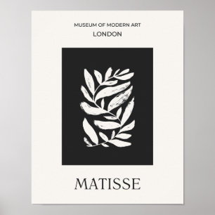 Abstrakte Blätter Cutouts Minimalistisch drucken Poster