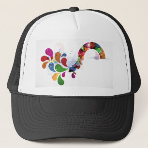 Abstrakte Blätter Design Truckerkappe