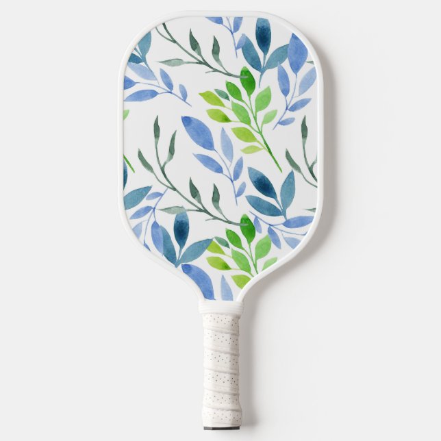 Abstrakte Blätter für Wasserfarben Pickleball Schläger (Vorderseite)