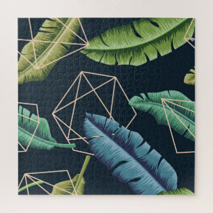 Abstrakte Blätter: Polygonale Linie Nahtlos.