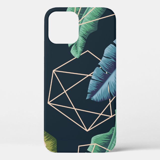 Abstrakte Blätter: Polygonale Linie Nahtlos. Case-Mate iPhone Hülle (Rückseite)