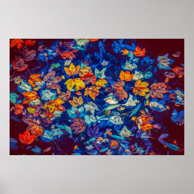 abstrakte Blätter Poster (Vorne)