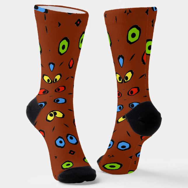 Abstrakte Blätter Socken (Gewinkelt)