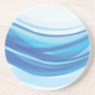 ABSTRAKTE BLAU WEISSE DIGITALE WIRBEL COOL DIGITAL UNTERSETZER
