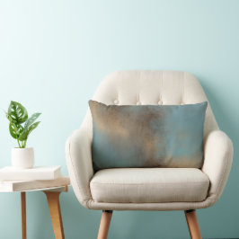 Abstrakte blaue Creme Lendenkissen