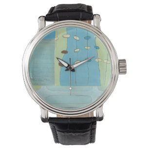 Abstrakte Blaue Eierparade Armbanduhr