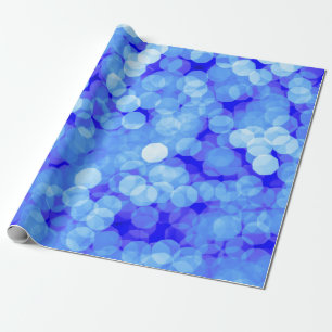Abstrakte blaue Farben hellen Buh. Klassischer Bla Geschenkpapier