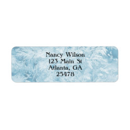 abstrakte blaue Federn und Schneeflocken