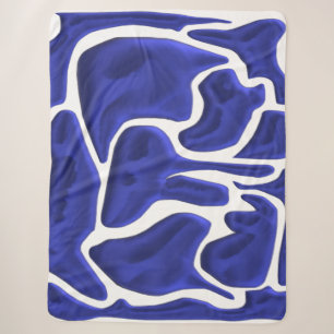 Abstrakte blaue Flüssigkeitsformen – 3D-Moderne Ku Sherpadecke