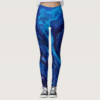 Abstrakte blaue Galaxie Leggings