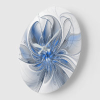 Abstrakte blaue graue Wasserfarbe-Fraktal-Kunst-Bl