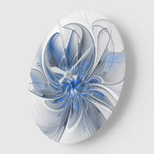 Abstrakte blaue graue Wasserfarbe-Fraktal-Kunst-Bl