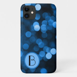 Abstrakte blaue Kreise mit anfänglichen Case-Mate iPhone Hülle