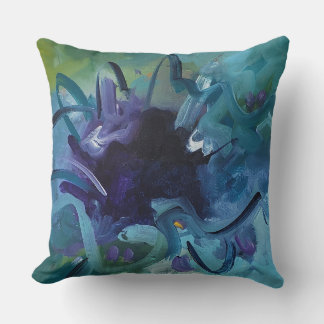 Abstrakte blaue Kunst-Kissenhülle Wohndekoration Kissen