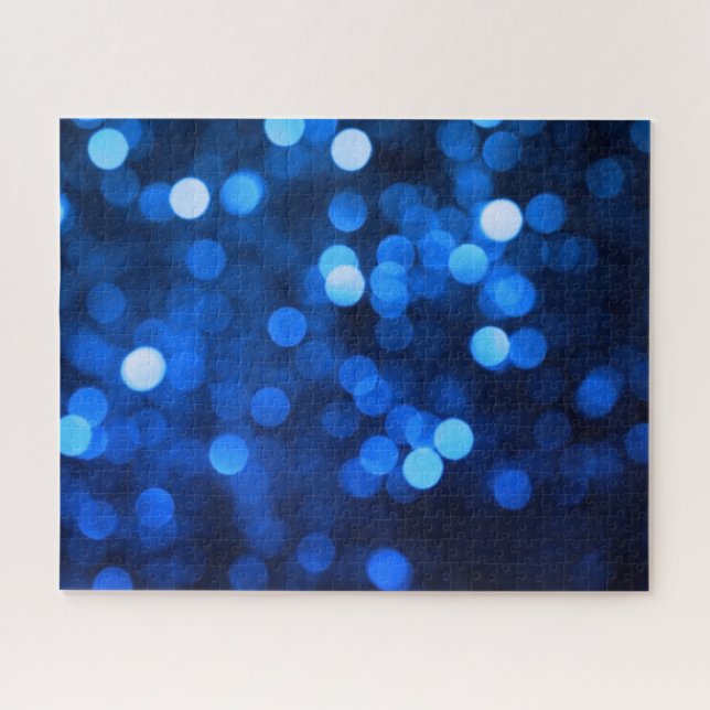 Abstrakte blaue Leuchtpunkte (Horizontal)