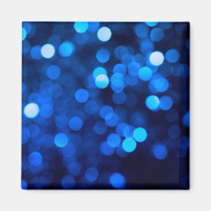 Abstrakte blaue Leuchtpunkte Magnet
