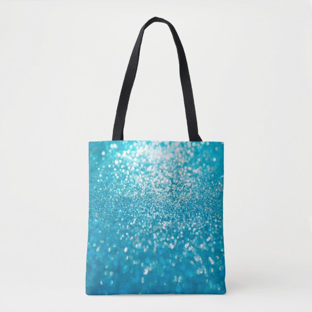 Abstrakte blaue Lichter im Hintergrund Tasche (Vorderseite)