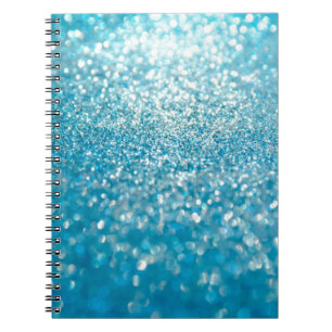 Abstrakte blaue Lichter, künstlerischer Hintergrun Notizblock