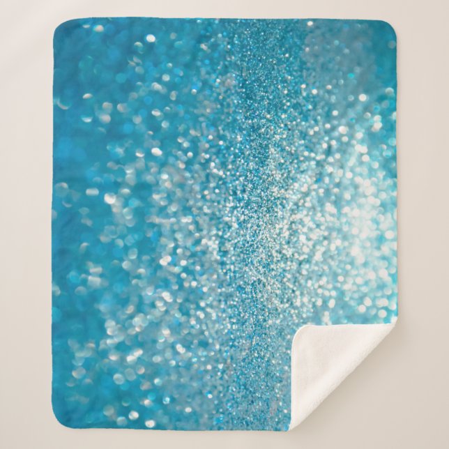 Abstrakte blaue Lichter, künstlerischer Hintergrun Sherpadecke (Vorderseite)