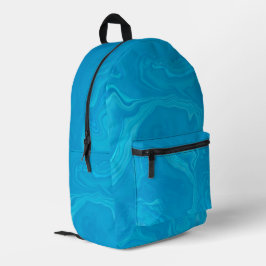Abstrakte Blaue Marmor Personalisierte Bedruckter Rucksack