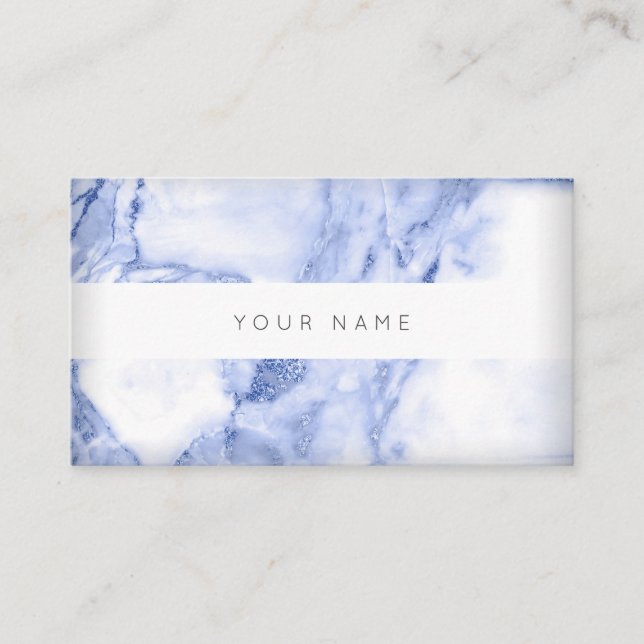 Abstrakte blaue Marmorplatte Visitenkarte (Vorderseite)