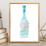 Abstrakte Blaue Ozeanmeldung in Flaschen Foliendrucke<br><div class="desc">Schöne personalisierte Nachricht in einem Flaschenwandkunstdruck. Die Vintage Flasche mit abstrakten Aquarellpinselstrichen in wunderschönen Meeresblau-Farben. Die Flasche kann mit Ihrer eigenen personalisierten Botschaft an einen geliebten Menschen, einem besonderen Zitat mit sentimentaler Bedeutung, einem Hochzeitsvow, einer Liebe Note, etc. angepasst werden. Moderne und schöne Wandkunstwerke, die Sie auf Ihrem Zuhause ausstellen...</div>