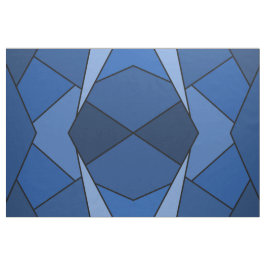 Abstrakte blaue Polygon-geometrisches Form-Gewebe Stoff