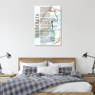 Abstrakte Blaue Rosa Gold Desiderata von Max Ehrm Leinwanddruck
