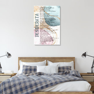 Abstrakte Blaue Rosa Gold Desiderata von Max Ehrma Leinwanddruck