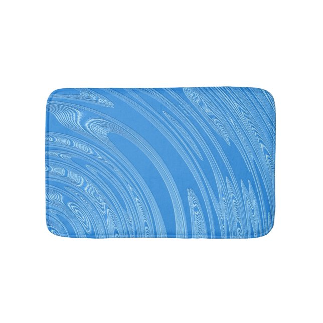 abstrakte blaue silberne metallische badematte (Vorderseite)