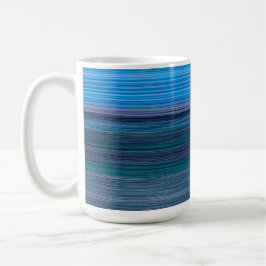 Abstrakte blaue Streifen Kaffeetasse