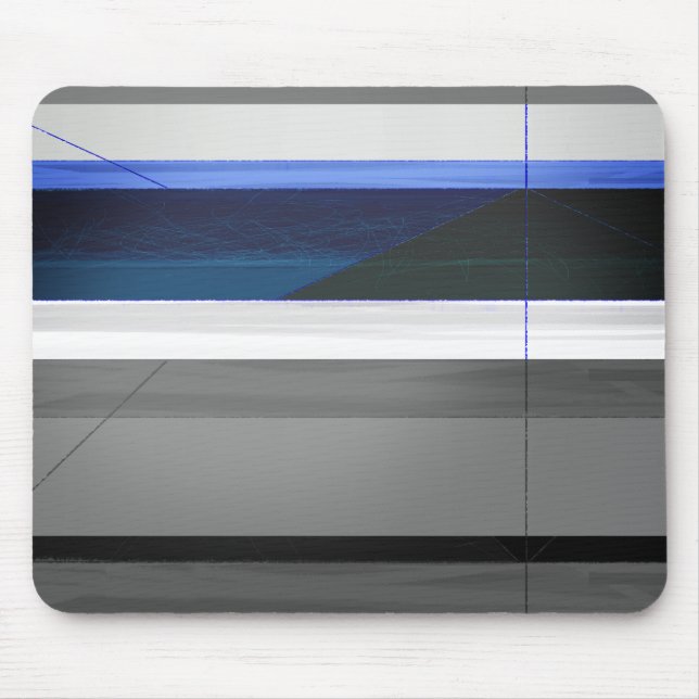 Abstrakte blaue Streifen Mousepad (Vorne)