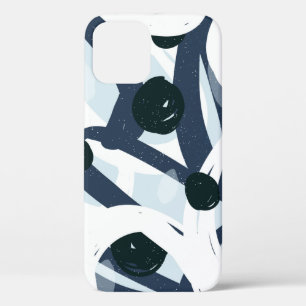 Abstrakte blaue und marinebürste Pinselstriche Case-Mate iPhone Hülle
